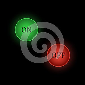 On and off toggle switch button vector image