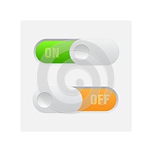 On and Off toggle switch buttons for material design switch buttons set