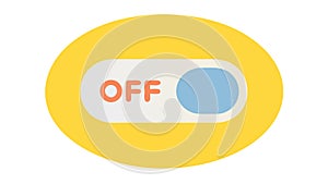Off Toggle Switch, User Interface Control and Setting Adjustment, Vector, vector design Generative AI