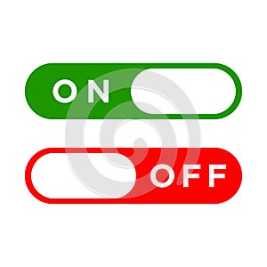 On Off vector icon design template