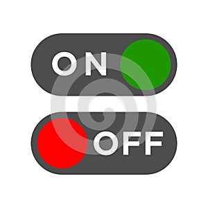 On Off vector icon design template