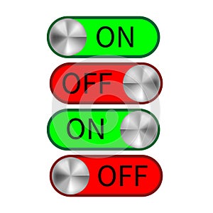 On off vector icon. Switch button sign. On/Off switch symbol. Toggle button switch off turn on