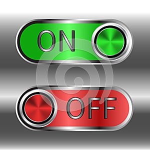 On off vector icon. Switch button sign. On Off switch symbol. Toggle button switch off turn on