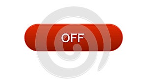 Off web interface button red color, internet site design, online program