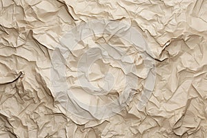 Off white crumpled paper texture background. Old creased and wrinkled paper abstract background. Grunge texture surface paper page