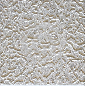 Off-white foam plastic wall panel texture, ceiling tile