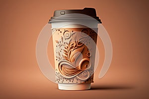 Offbeat Coffee Cup Vector. Generative Ai