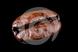 ?offee bean on black