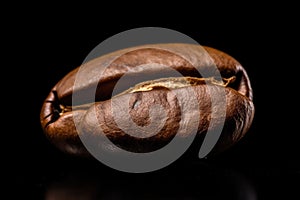 ?offee bean on black