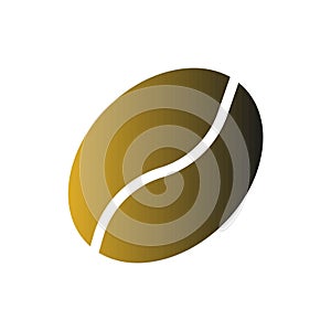 Coffee bean icon on a white background. Vector - stock vector