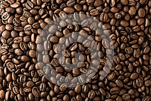 ÃÂoffee beans texture. offee beans background. close-up of ÃÂoffee beans top view
