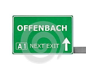 OFFENBACH road sign isolated on white photo