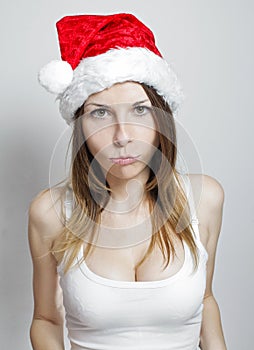 Offended christmas girl