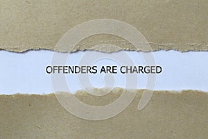 offenders are charged on white paper