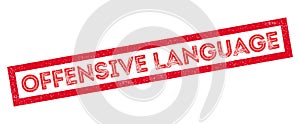 Offensive Language rubber stamp