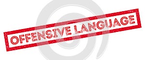 Offensive Language rubber stamp