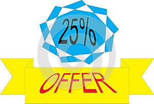 Offer 25% good model button icon images