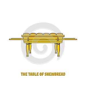 Offer bread table in the tabernacle and temple of Solomon. A ritual object in the rites of the Jewish religion