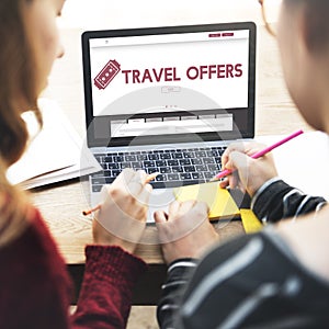 Offer Chance Ticket Travel Chance Concept