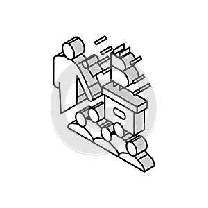 offer ico isometric icon vector illustration