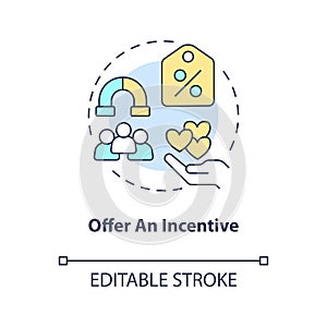 Offer incentive concept icon