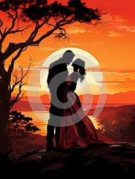 The Offer - A Man And Woman Kissing Under A Tree