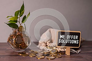 We offer solutions - business card