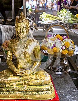 Offering for Gold Buddha in Wat Phra Kaew, Emerald Buddha Temple