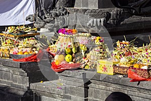 Offerings at Hindu ceremonies, Nusa Penida, Indonesia