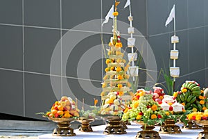 Offerings for the sacrificial ceremony