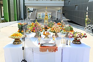 Offerings for the sacrificial ceremony