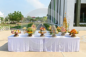 Offerings for the sacrificial ceremony