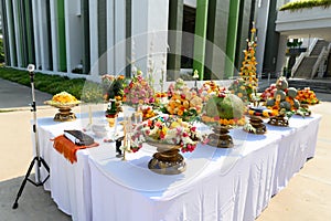 Offerings for the sacrificial ceremony