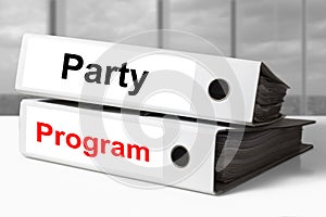Office binders party program