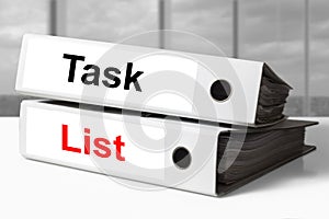 Office binders task list photo