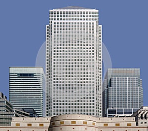 Office blocks canary wharf docklands london