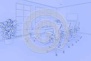 Office blueprint photo