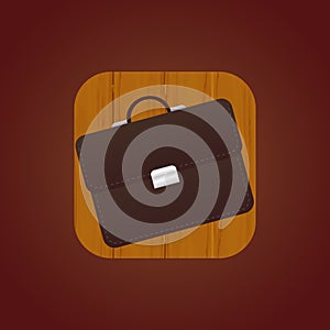 Office briefcase. Vector illustration decorative background design