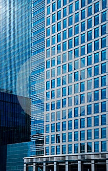 Office building background in Canary Wharf, London