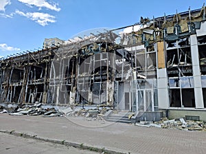 The office building burned down