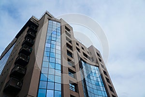 Office building in the capital of Romania, Bucharest. Photo during the day.