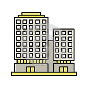 Office building color icon