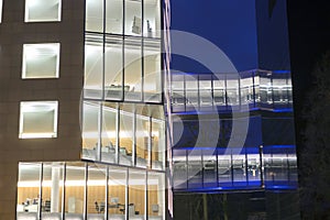 Office building detail night shot