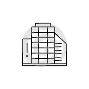 office building. Element of job interview icon for mobile concept and web apps. Thin line office building can be used for web and