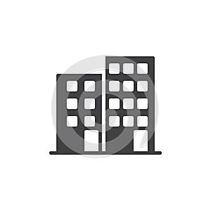 Office building icon vector
