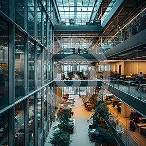 office building, interior of modern office building, interior of a building, Generative AI