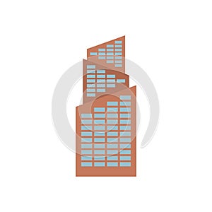 Office building isolated. city architecture sign. Business structure is on white background. construction icon