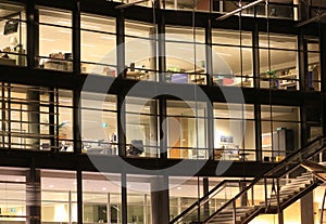 Office building at night