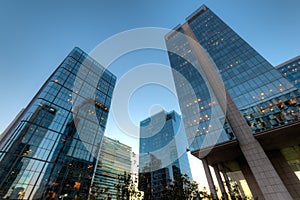 Office buildings at financial district known as Nueva Las Condes in Rosario Norte Street, Las Condes, Santiago