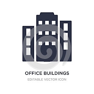 office buildings icon on white background. Simple element illustration from Buildings concept